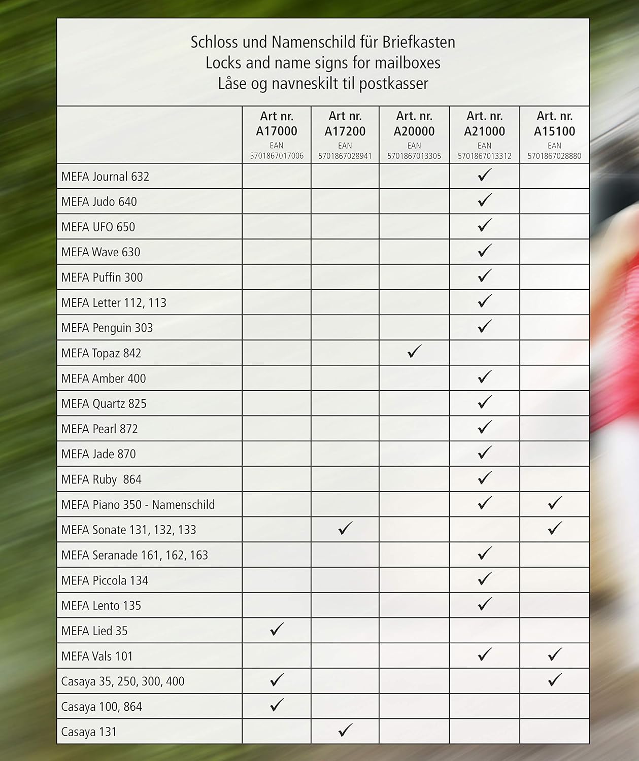 MEFA Sonata Sonate 133 133310 Letter Box with Name Plate Coated Steel 33 x 26 x 100 cm Grey, Gray, 330x260x100
