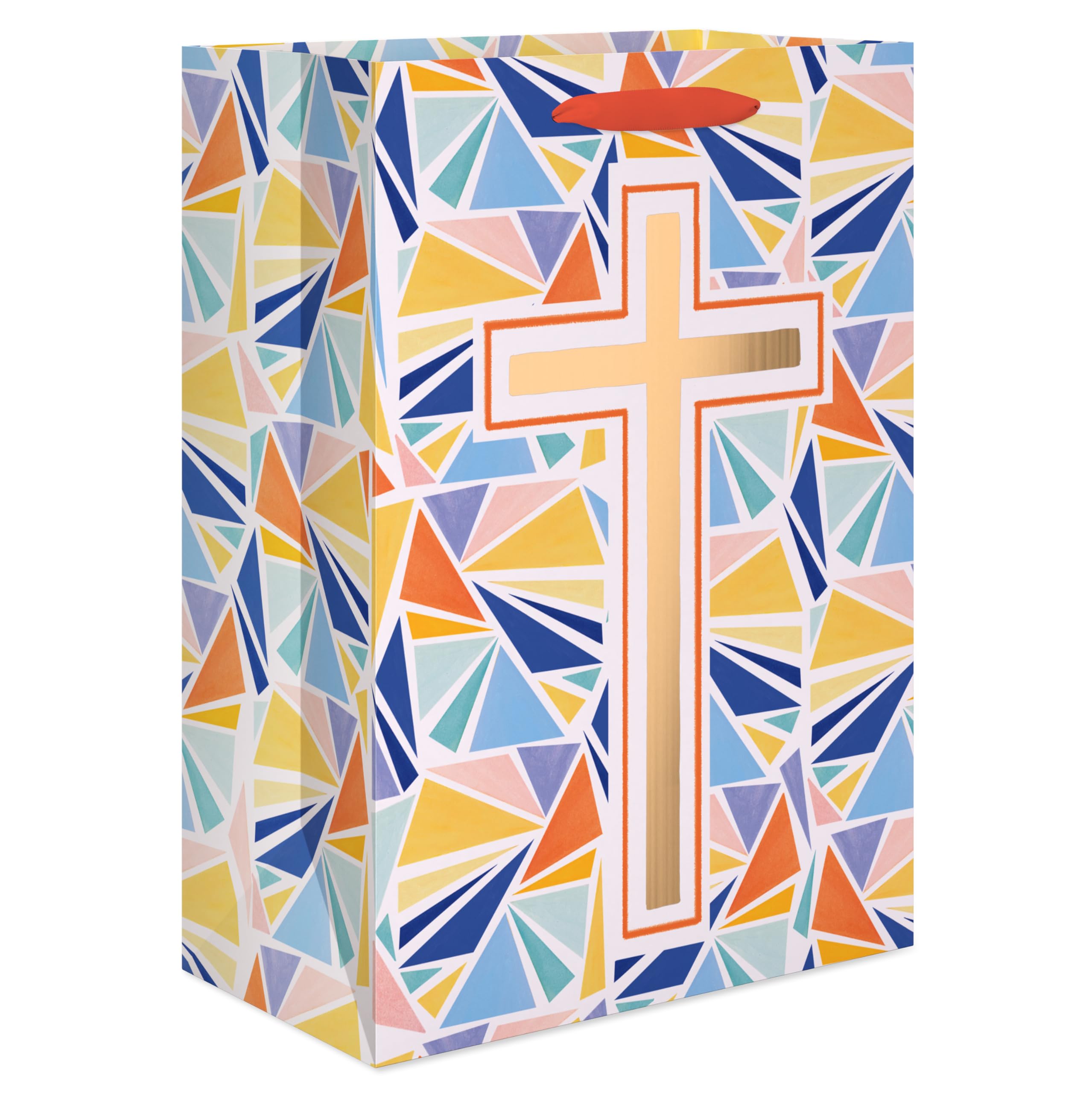 American Greetings 10" Medium Religious Gift Bags (Cross, Bible Verse, Dove) for Baptism, First Holy Communion, Confirmation, Easter, Wedding and Clergy Days - Kathy Davis Designs (5 Bags)