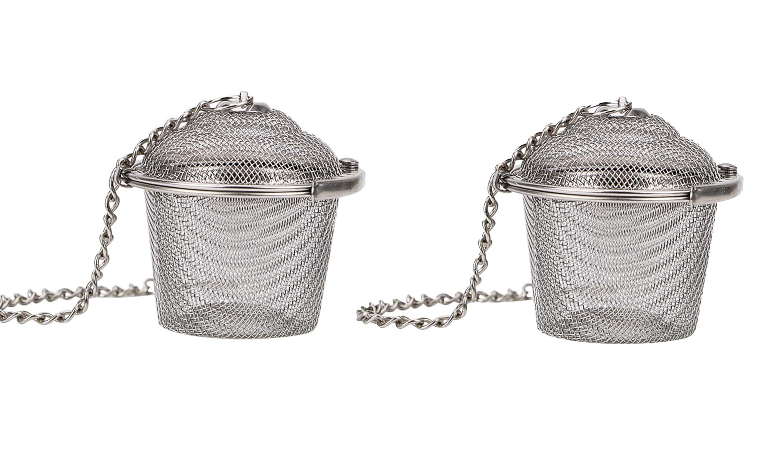 TOPHAVEN Stainless Steel Spice Tea Filter Herbs Locking Infuser Mesh Ball (2, Large 5 CM)