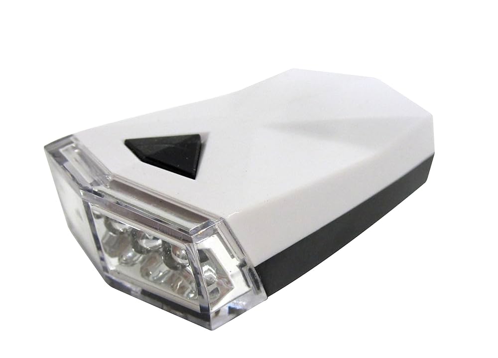とも Amazon | 自転車 ライト 4LEDフロントライト ホワイト 44284