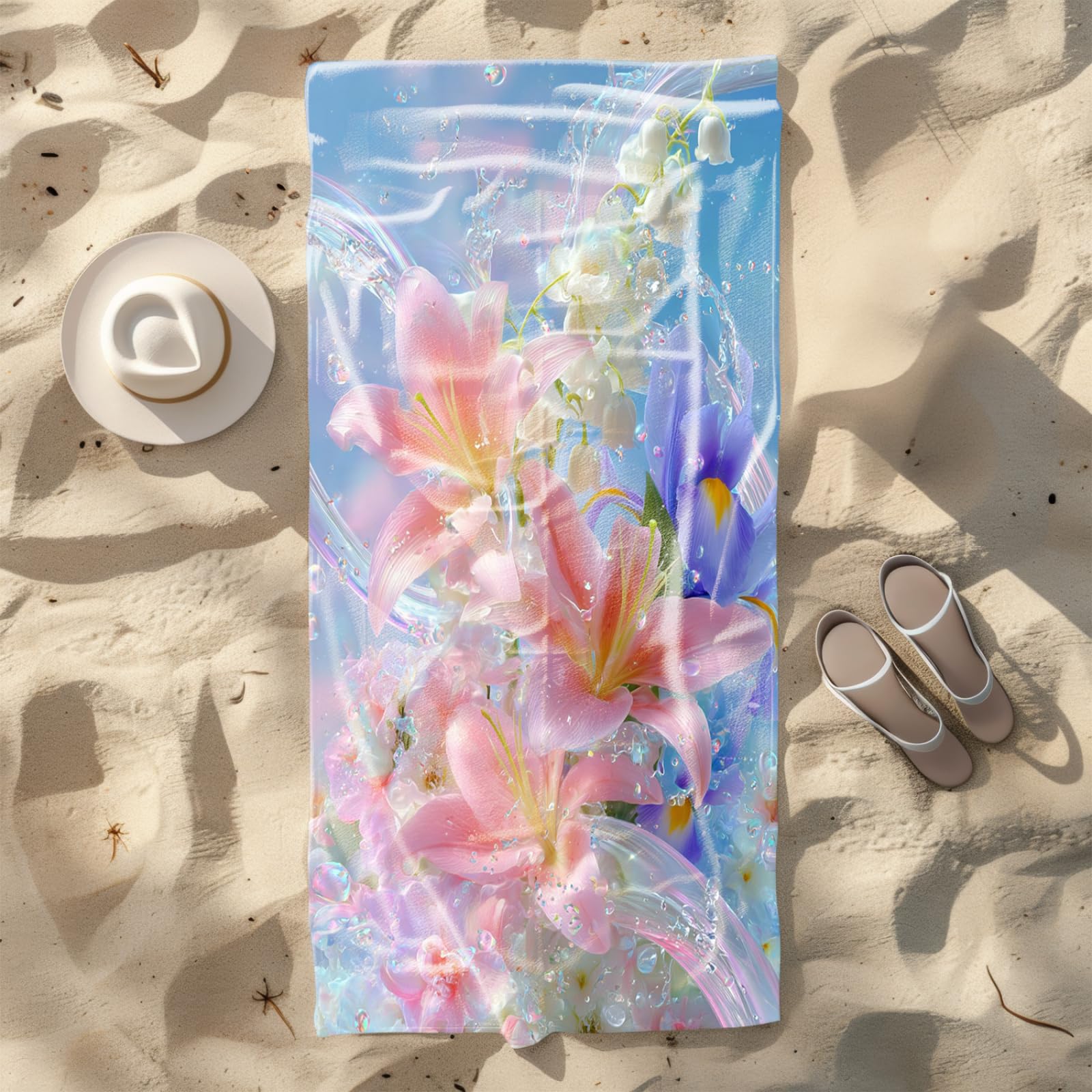 Générique Serviette de Plage 90X180 Rose Violet