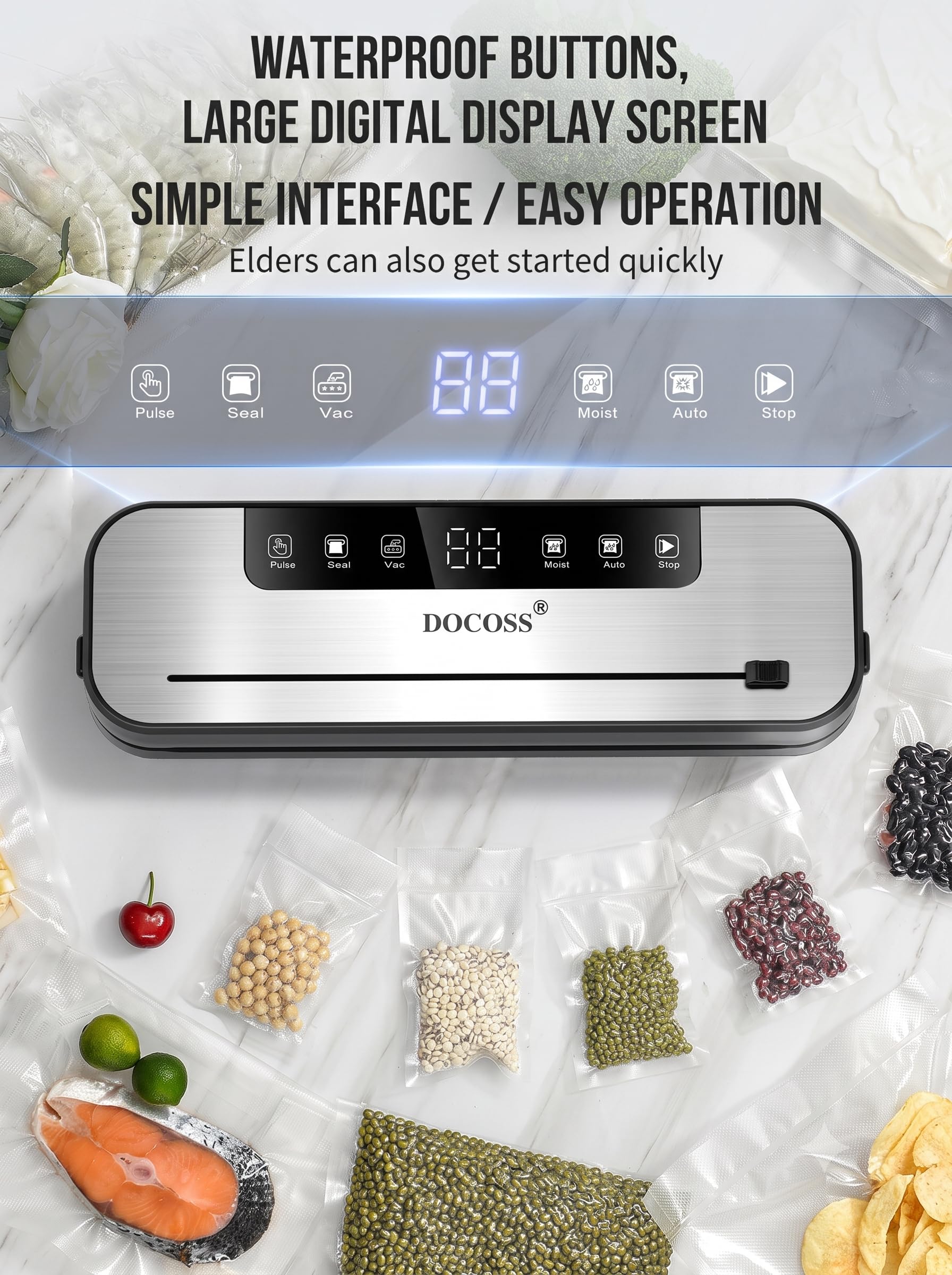 Docoss Vacuum Sealer - Keep Food Fresh! -4