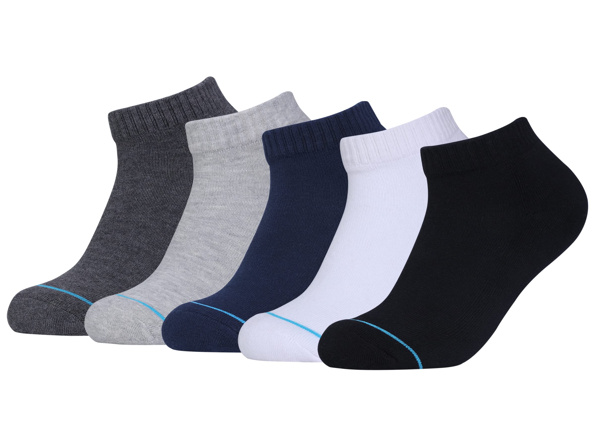 FABdonMen's High Ankle Length Socks I Solid Design Made With Durable, Breathable Cotton Low Cut I All-Day Comfort Free Size Sock I for Casual Formal Sports Workout Running Hiking