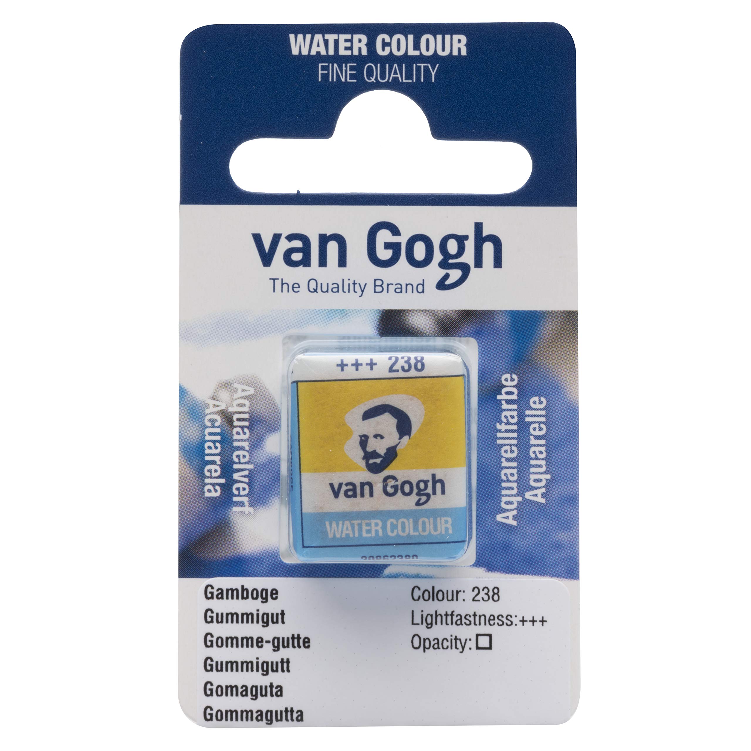 Van Gogh Watercolour Paint, Half Pan, Gamboge 238
