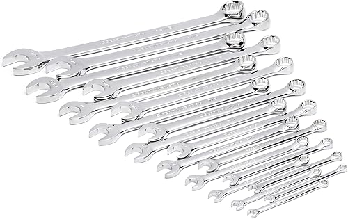 Miniatura 2 de GEARWRENCH Juego de llaves SAE combinadas de patrón largo de 19 piezas de 12 puntos en bandeja de almacenamiento de espuma - GWMSCWL12SAE