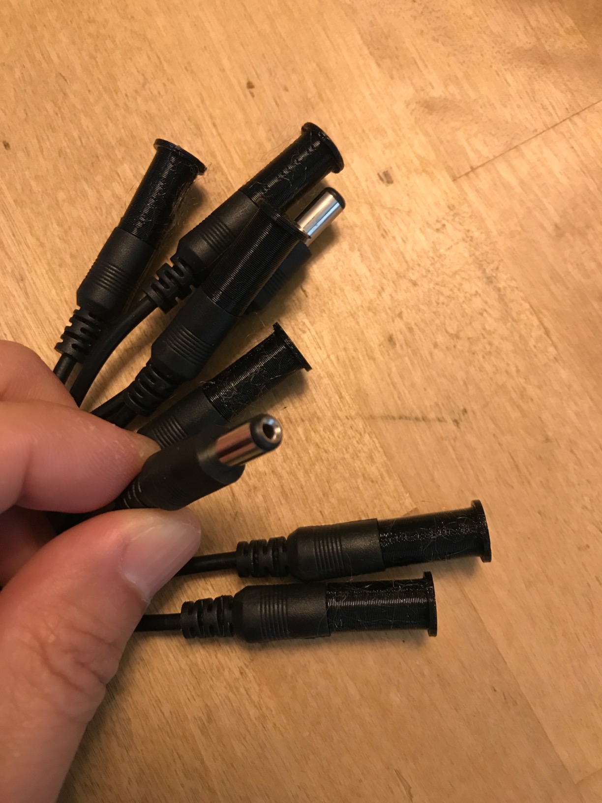 Positive connector is exposed