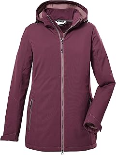 Killtec Women's Kow 8 Wmn Sftshll Jacket Softshell Jacket / Outdoor Jacket with Removable Hood