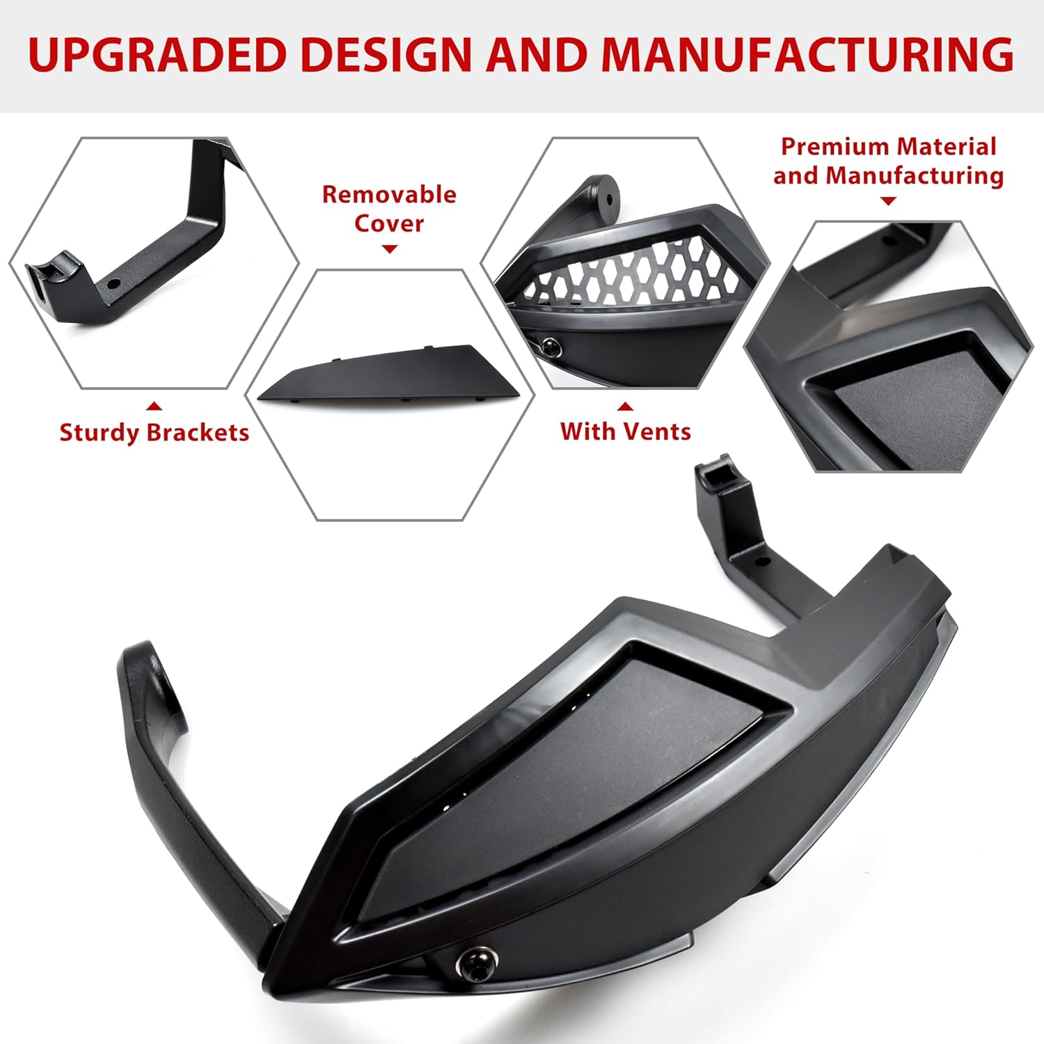 SAUTVS Handguards Protector Wind Deflector for Can Am Outlander 13-24, Handlebar Guard Air Deflector Hand Guards W/Mount Kit for Can-Am Outlander Renegade 2013-2024 Accessories, Replace# 715001706
