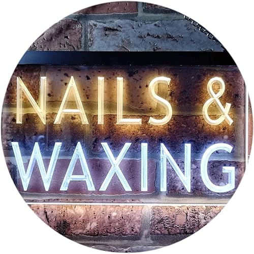 Vista 18 de ADVPRO Nails Waxing Beauty Salon Display Dual Color LED Neon Sign Blue & Red 12" x 8.5" st6s32-i0358-br
