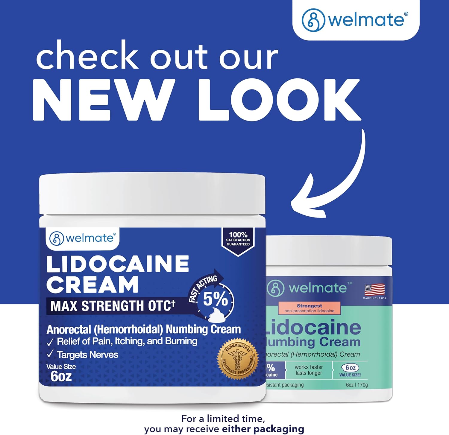 WELMATE 5% Lidocaine Cream for Hemorrhoids, 6 oz Jar – Fast-Acting Lidocaine Numbing Cream & Topical Analgesic Cream for Anorectal Itch Relief - Image 2