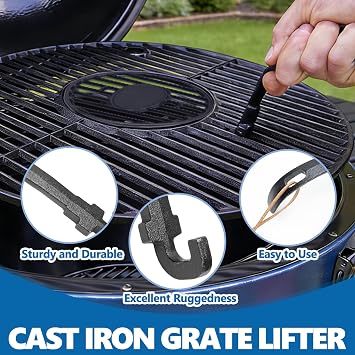 SafBbcue 49.5 cm ラウンド グリル 格子 Akorn Kamado セラミックグリル用、ピットボスK24 Louisiana Grills K24用チャコール格子、Char-Griller 16620 グリル交換部品 Kamado どんぐりアクセサリー