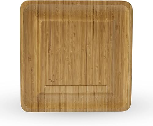 Miniatura 7 de Twine Rustic Farmhouse Tapas Board Serveware, tabla de madera de acacia, bandeja de queso con asa marrón