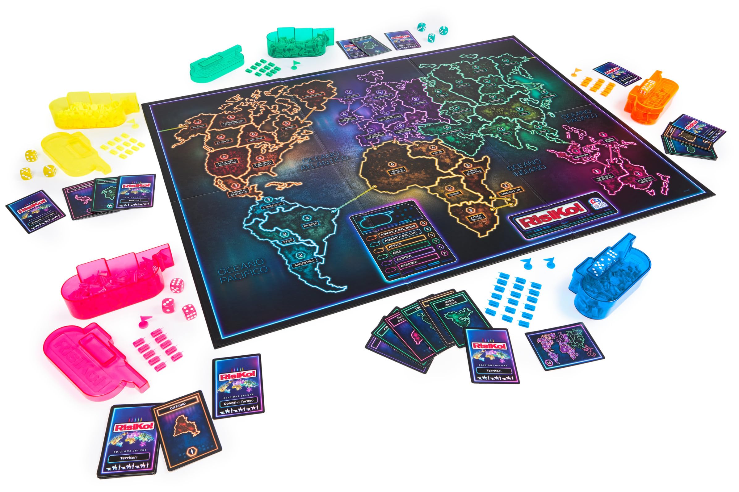 Wydawca gier, Risiko Deluxe Edition Gier Box Games dla rodziny i przyjaciół gry planszowe dla dorosłych i dzieci, od 3 do 5 graczy, 10+ lat
