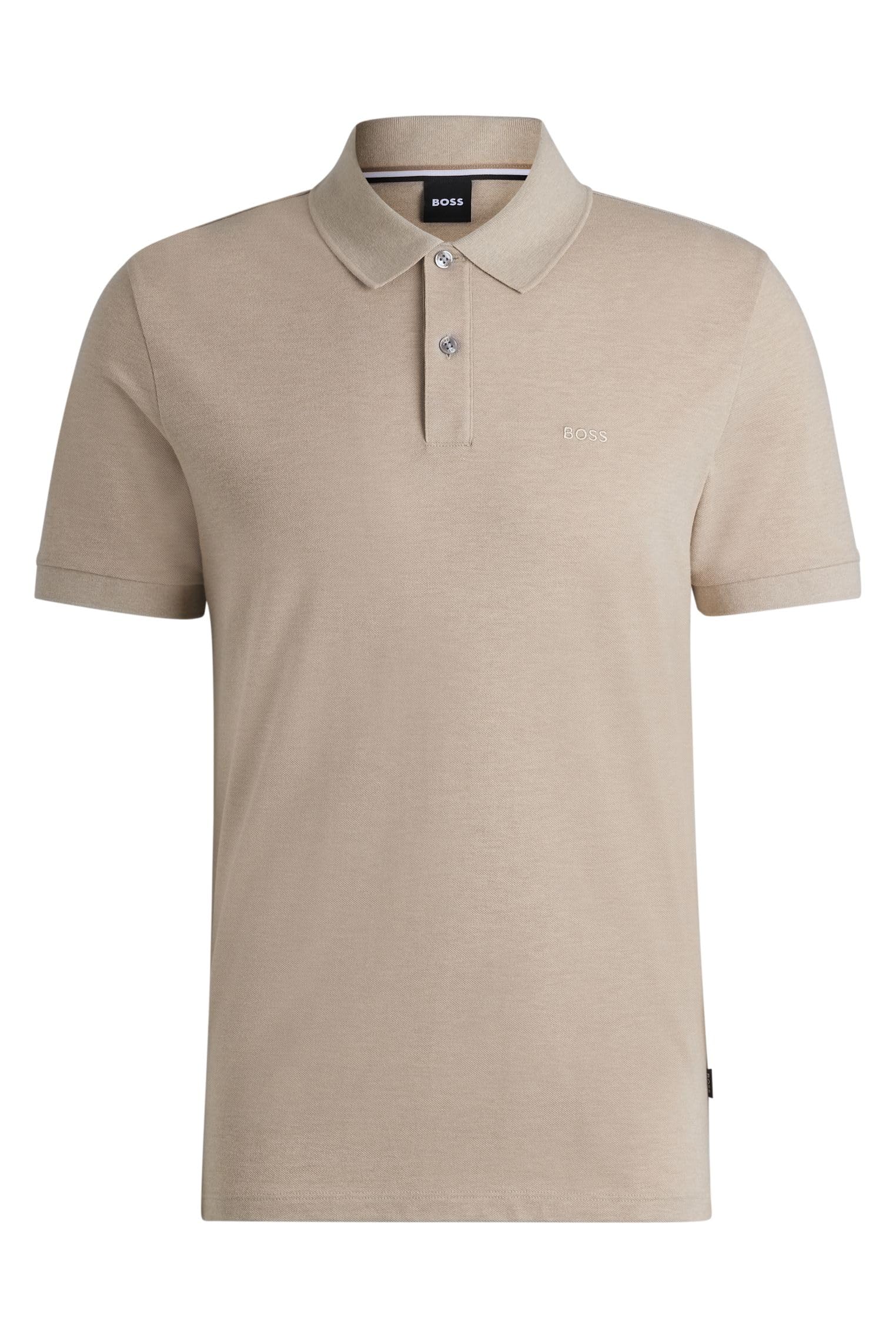BOSS Herren Pallas Pallas Poloshirt aus Baumwoll-Piqué mit Logo-Details Hellbeige XL