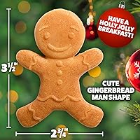 Vista 2 de Gingerbread Man Mini Waffle Maker- Make this Christmas Special for Kids w Festive 4" Waffler Iron, Electric Nonstick Breakfast Appliance for Xmas