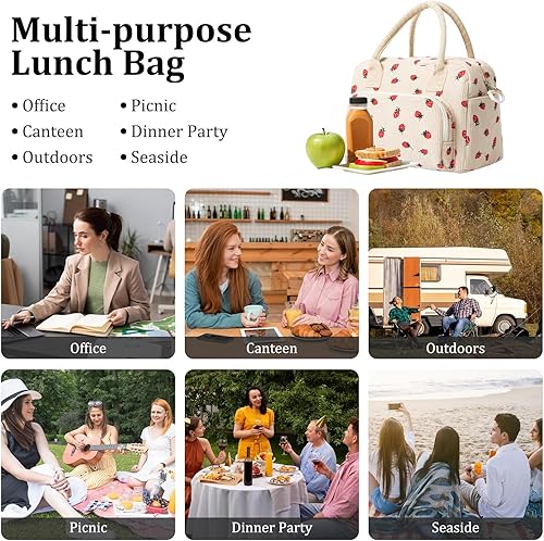 Miniatura 6 de MEXS Lonchera térmica para mujeres y hombres, grande, reutilizable, para adultos, a prueba de fugas, hielera portátil, para el trabajo, para pícnic