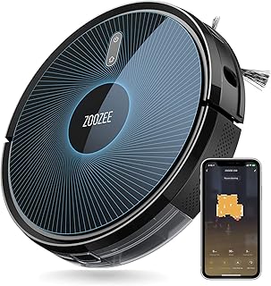 ZOOZEE Robot Aspirador y Fregasuelos Z50, 3000 Pa, con batería LG de 5200 MAh, Compatible con Alexa & Google Home & Siri, Ideal para Pelo de Animales, alfombras y Suelos Duros.