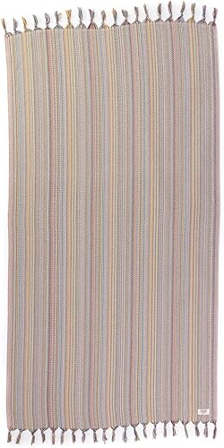 Miniatura 2 de Teema Toalla de playa turca grande, 100% algodón turco, sin arena, secado rápido, versátil y multiusos, The Labyrinth (bronceado)