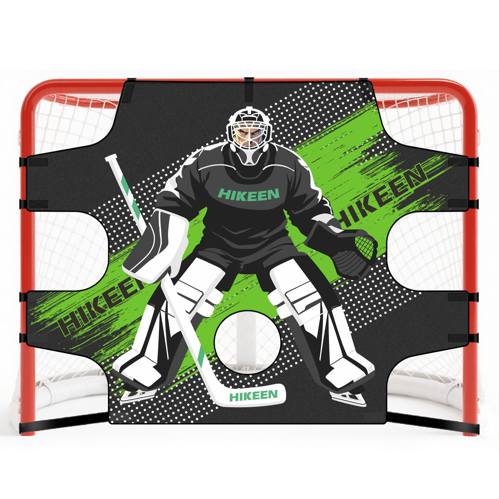 BOOSTEADY Cible de Gardien de But de Hockey de Qualité Supérieure, Cibles de Tir de Hockey sur Glace pour Filet avec 7 Trous de Cible pour Pratiquer à La Précision du Tir