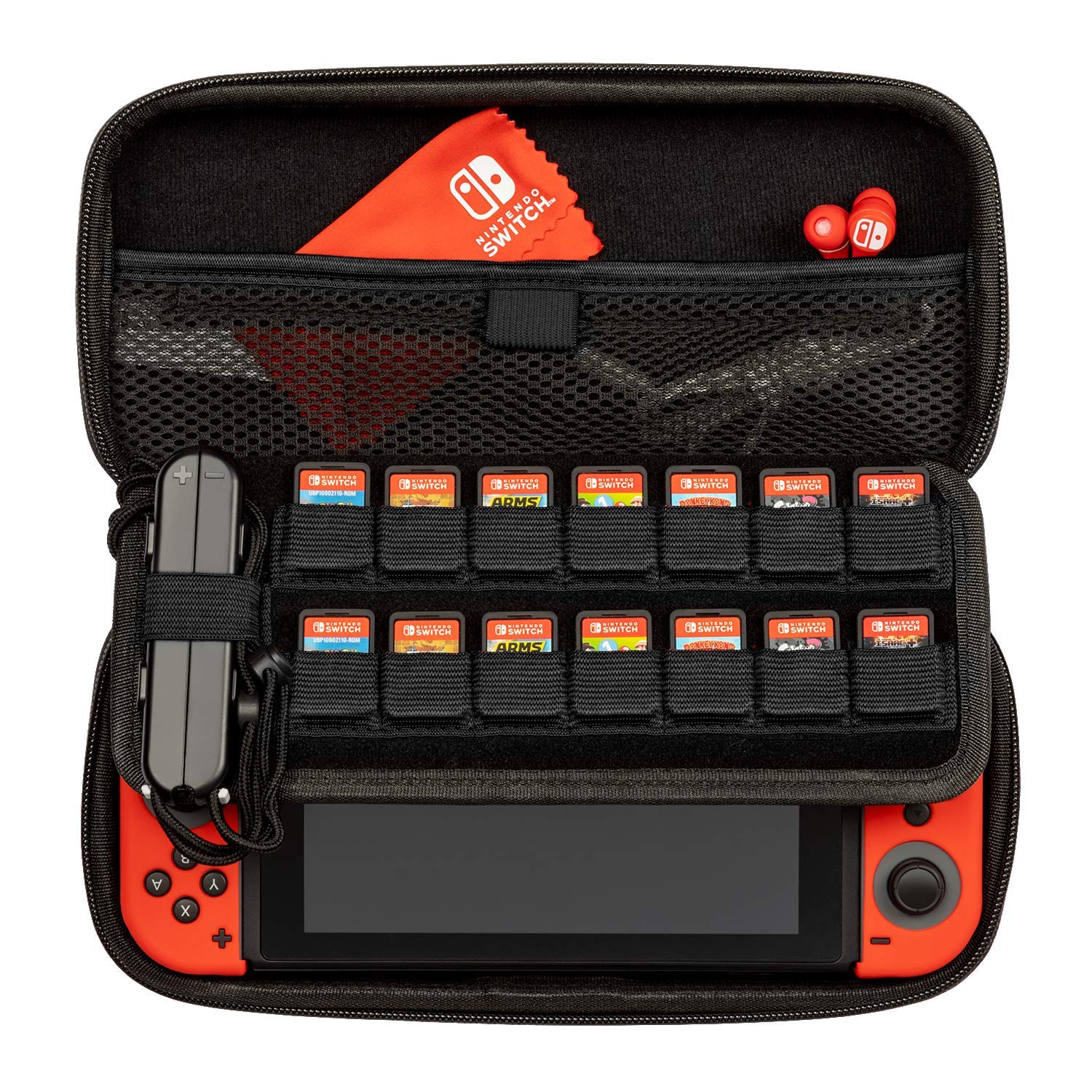 PDP Gaming Deluxe Travel Case Elite Edition: Black&Grey - Nintendo