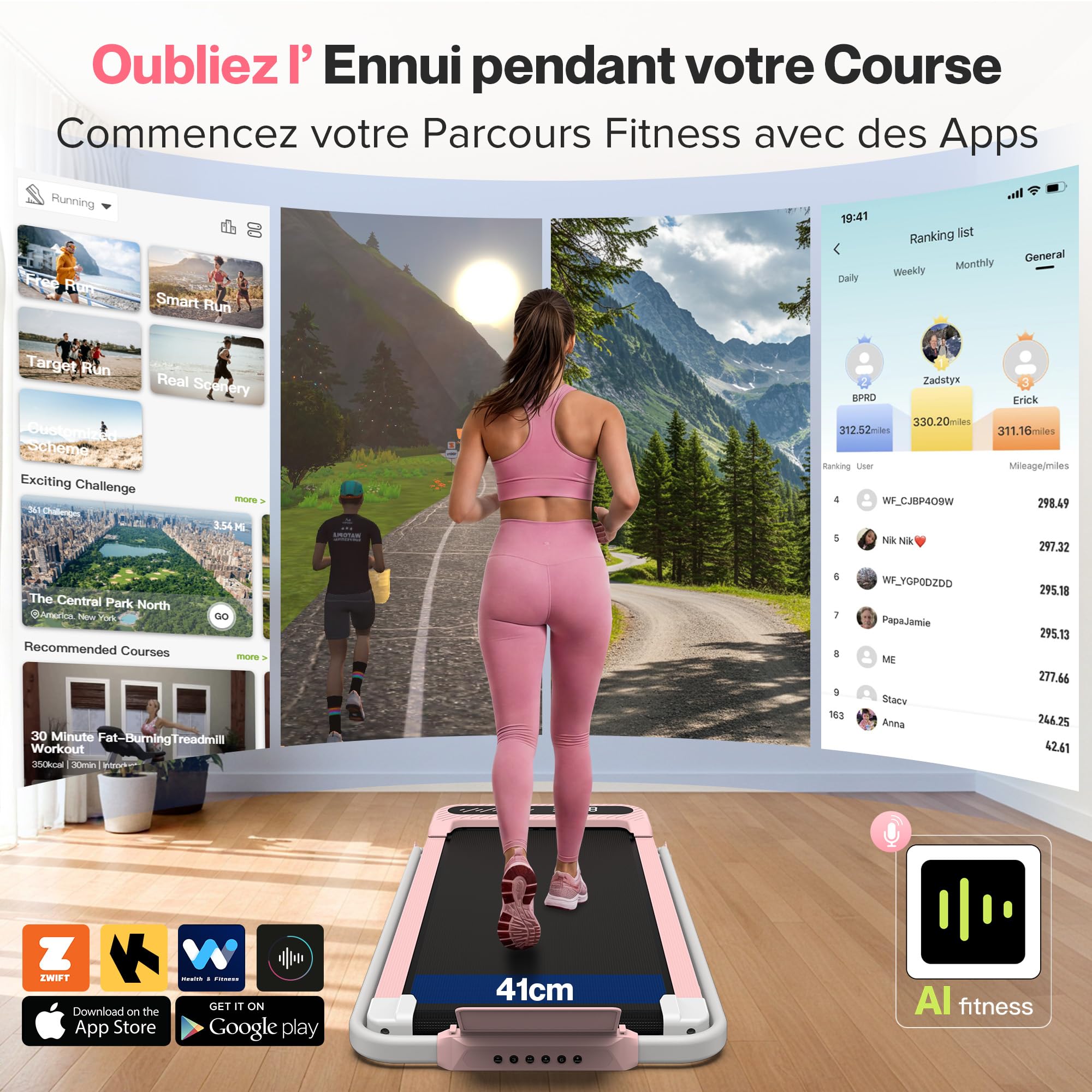 Cardirun Tapis de Course 6 en 1, Tapis de Marche Pliable Inclinable 10%