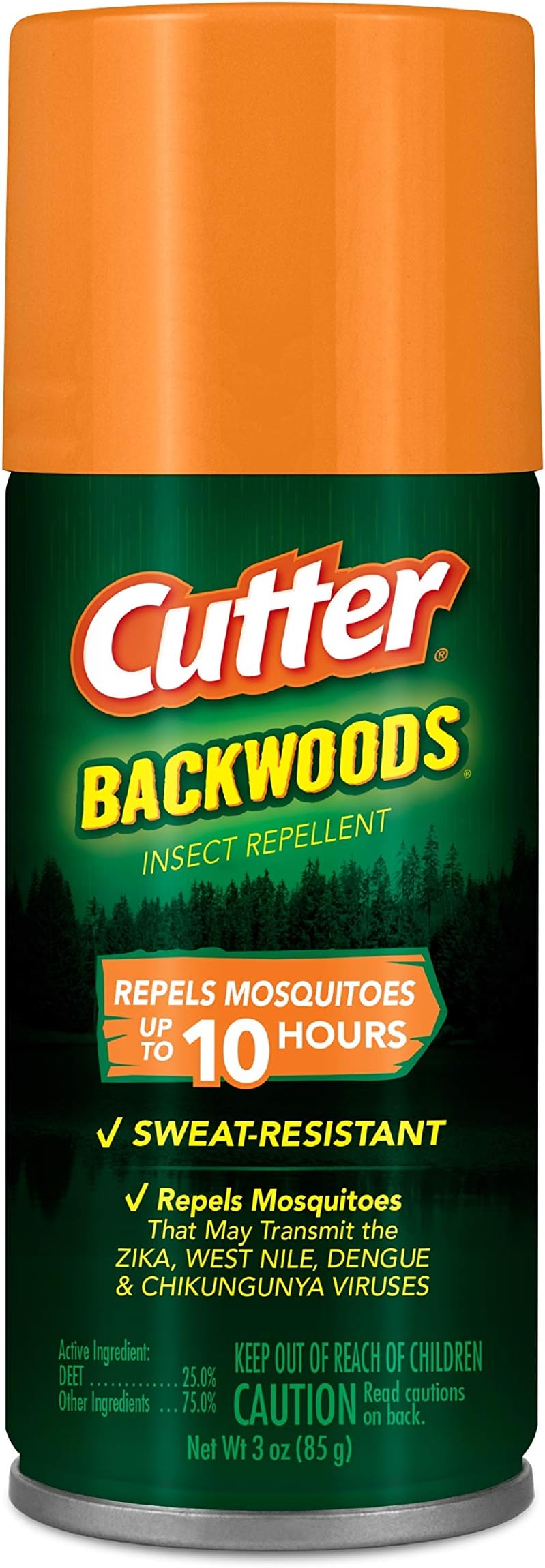 Cutter Backwoods Insect Repellent, Aerosol, 3 Ounce Travel Size, Pack of 12