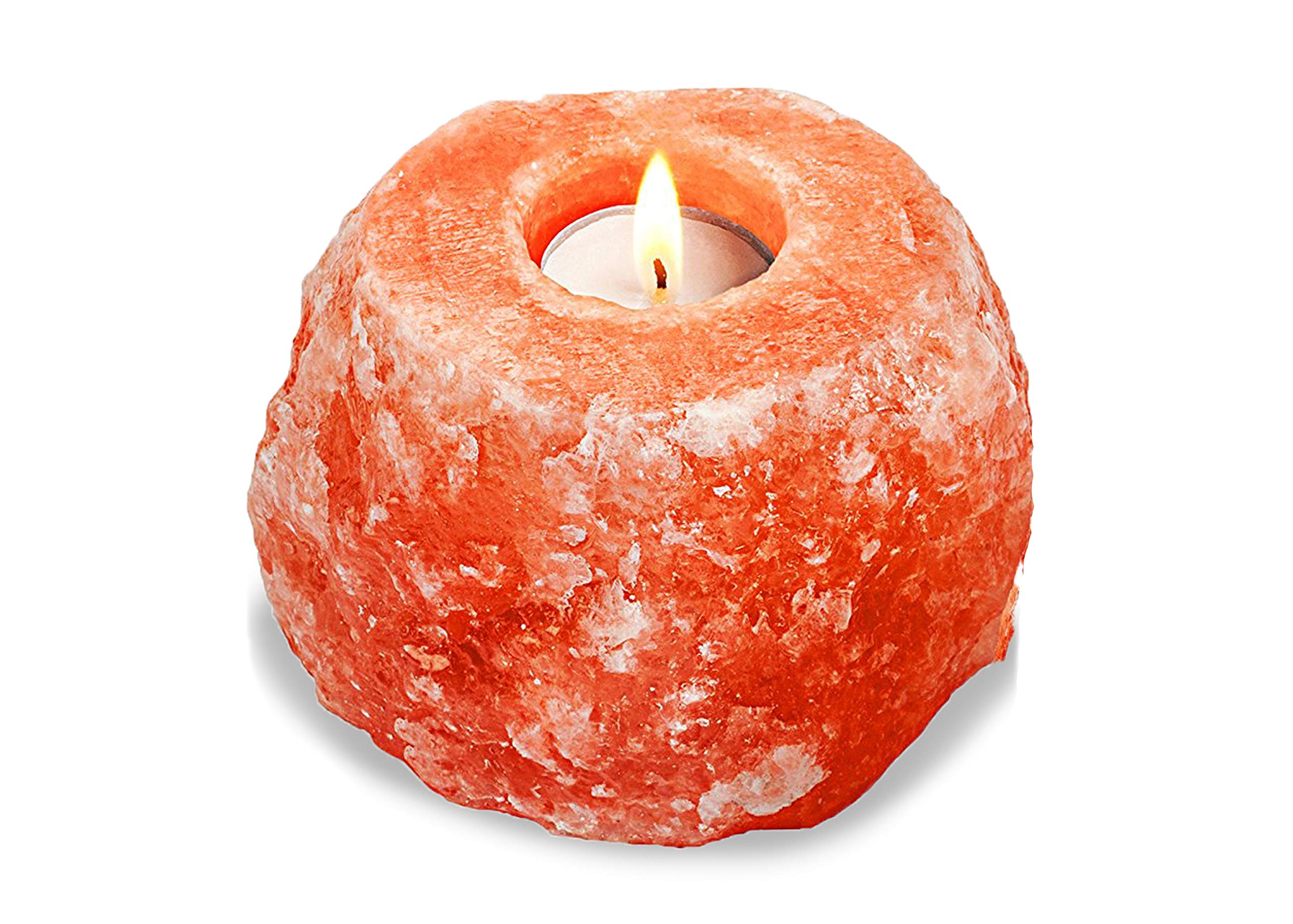 100% Natural Pink Himalayan Salt Candle Holder/Tealight Holder (2)
