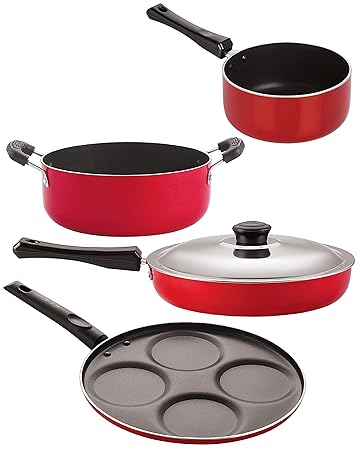 Nirlon nonstick Aluminium Utensils Set of 4 Pieces for Kitchen (FP13_SP(B)_UP4_CS24)