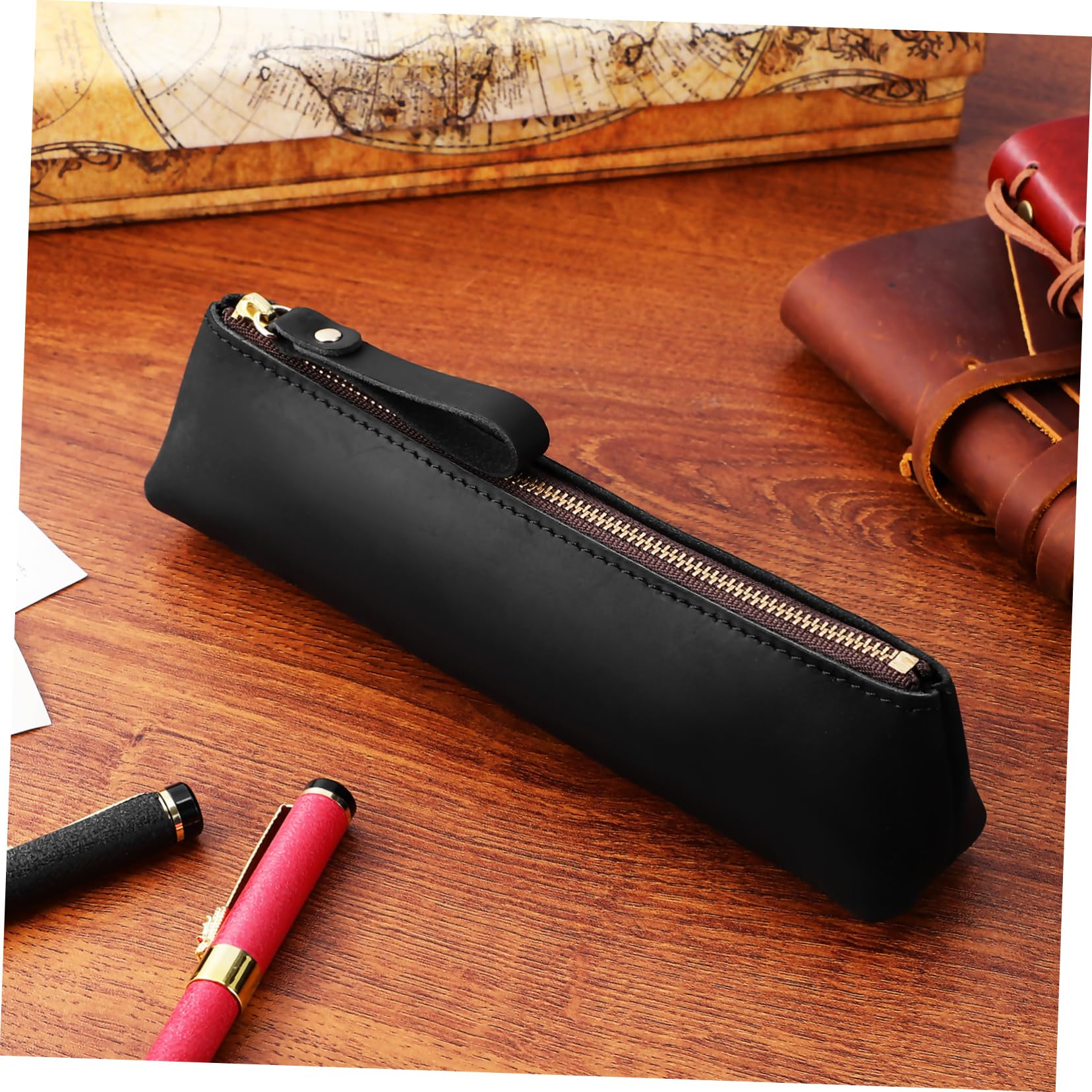 2pezzi Pouch Per Penne e Astuccio Zip Penne Per Studenti e Professionisti Organizer Scrivania Accessorio e