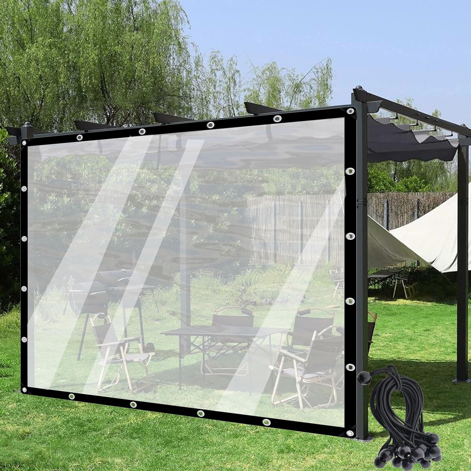 Rideaux latéraux transparents pour pergola : profitez de votre terrasse en hiver