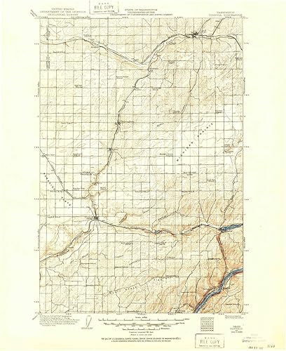 YellowMaps Connell WA topo map, 1125000 Scale, 30 X 30 Minute, Historical, 1916, 20.8 x 17.1 in