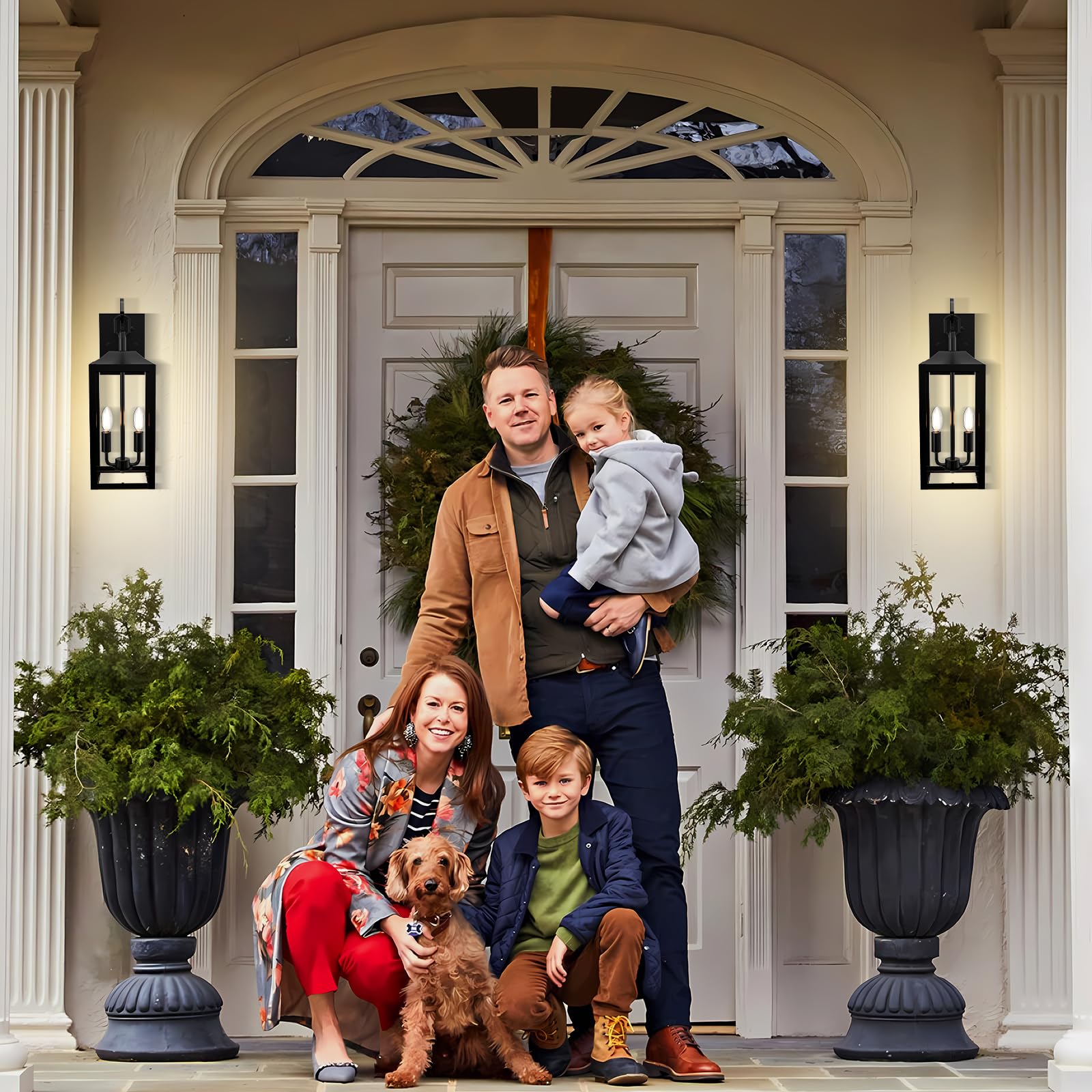 18 Large Outdoor Wall Lights Exterior Waterproof Modern Wall Sconce Light Fixture Industrial Front Porch Light with Clear — view 7