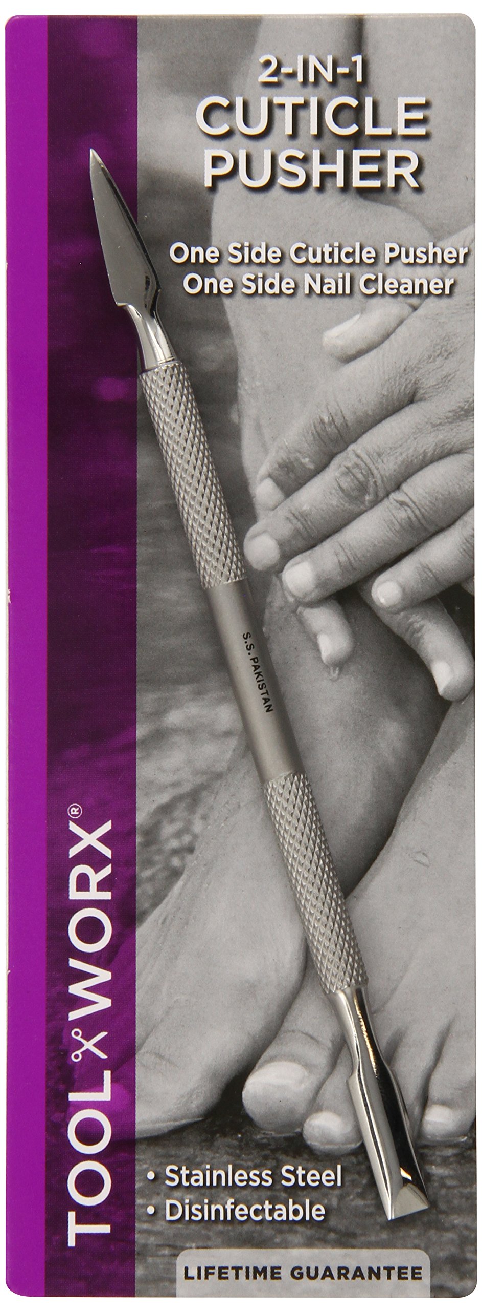 Toolworx 2 in 1 Cuticle Pusher