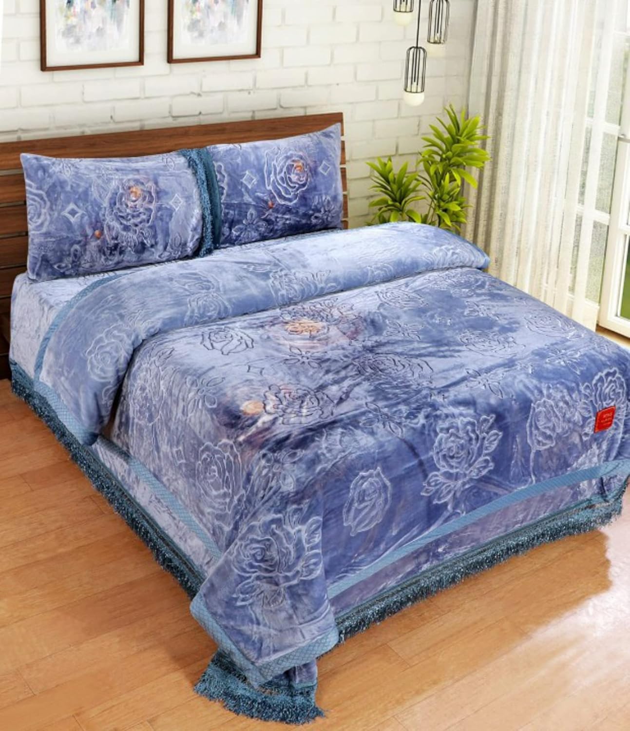 Buy Petals Dreams Carnival Bedding Set 4 Piece Blanket Set (Blue
