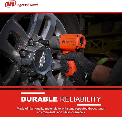Miniatura 5 de Ingersoll Rand 2235TIMAX-O Llave de impacto neumática de 12 pulgada, par de arranque de tuercas de 1350 pies-libras, servicio de mantenimiento,