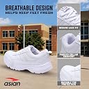 ASIAN Expo-31 Lace School Shoes for Kids | Comfortable School Shoes for Boys & Girls with Soft Cushioning, Durable Upper, Secure Lace Fit & Steady Grip Sole White gallery image