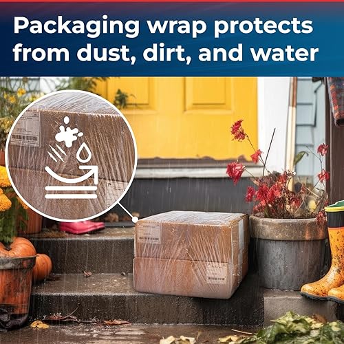 Miniatura 9 de IDL Packaging Mini rollo elástico de 5 pulgadas, 700 pies, calibre 120 (paquete de 6) con un mango de plástico incluido – Envoltura de plástico