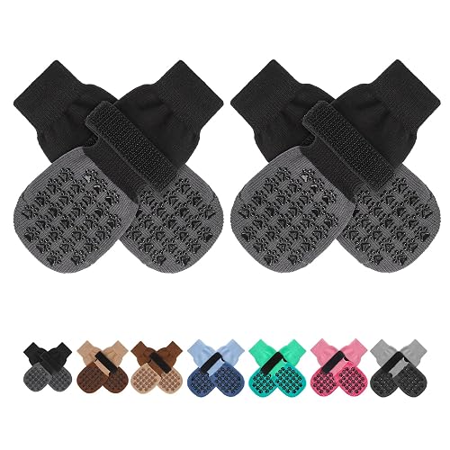 SCENEREAL Anti Slip Dog Socks for Hardwood Floors
