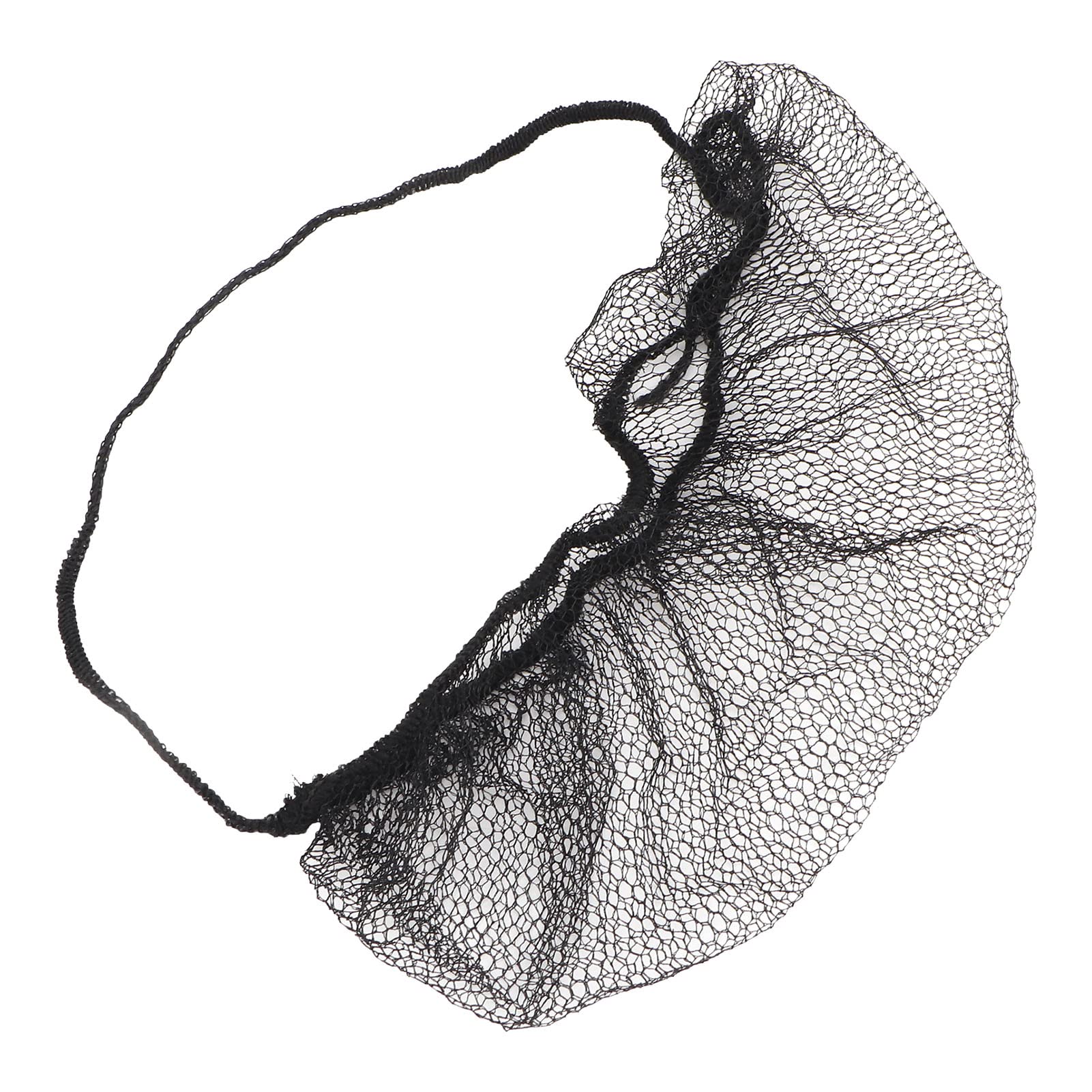 100 Pièces Protège-Barbe Couvre-Barbe Jetable pour Hommes en Nylon Respirant Barbe Filet Couvre (Le noir)