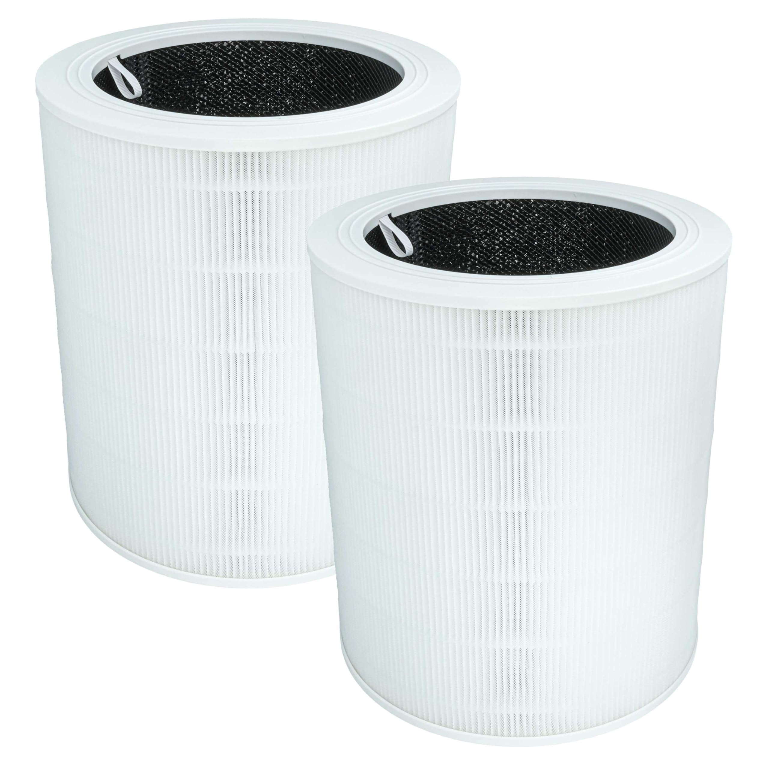 Vhbw White 2X Hepa Filter Compatible With Levoit Core 600S Air Cleaner - Spare Air Filter