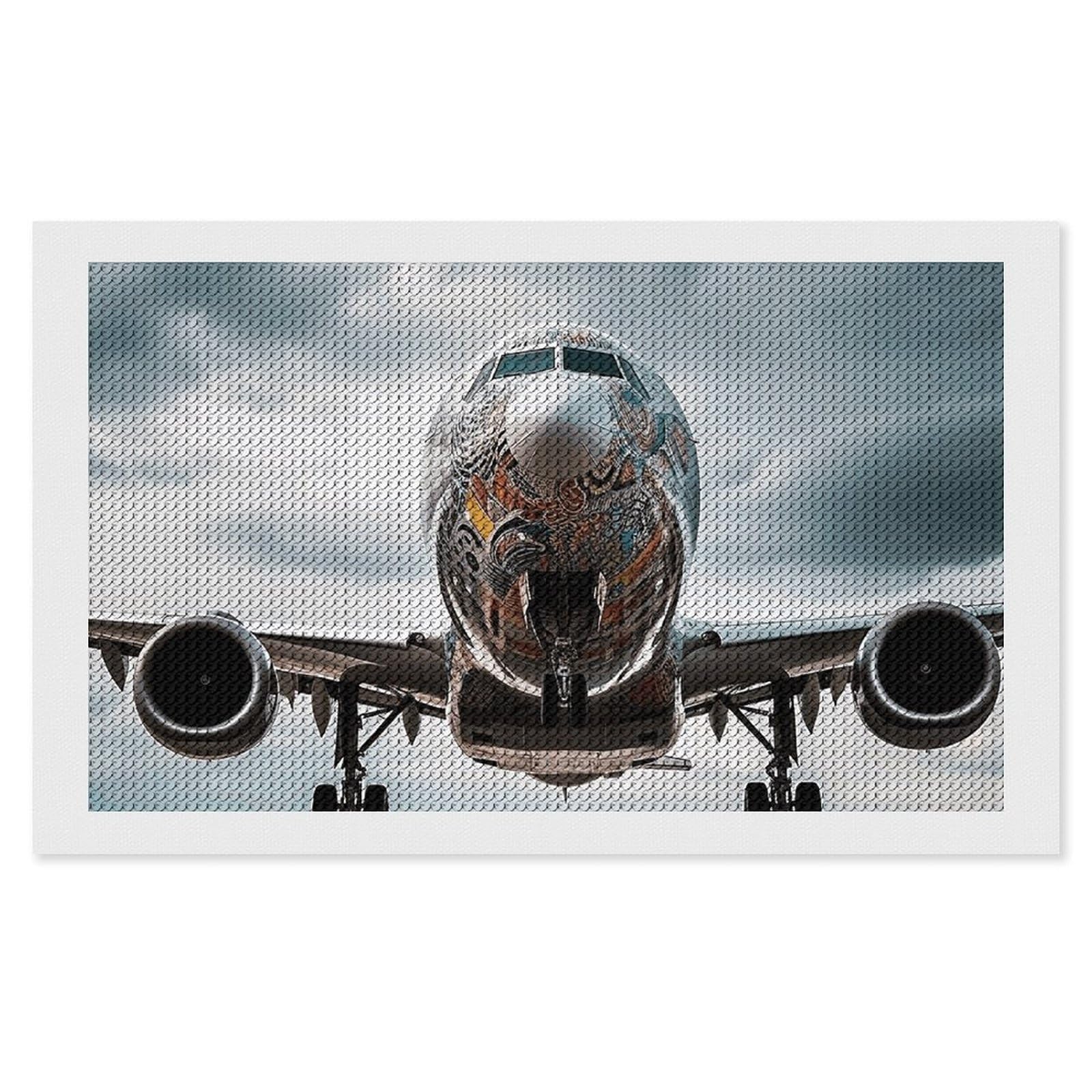 NONHAI Diamond Painting Kits for Adults - DIY Diamond Art Kits for Beginners - Full 5D Paint Drill Diamond Dots Paintings- Airplane Art Diamonds Pictures Gem Art and Craft Wall Decor 12"x20"