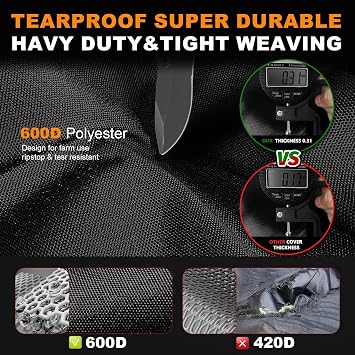 Riding Lawn Mower Cover 54 Decks,Oxford Cloth,Buckle Straps, Premium | Lawn Tractor Covers Waterproof Outdoor,Tear-Resistant Windproof Anti-UV,Storage Bag,42/46Decks,72Lx54Wx46H
