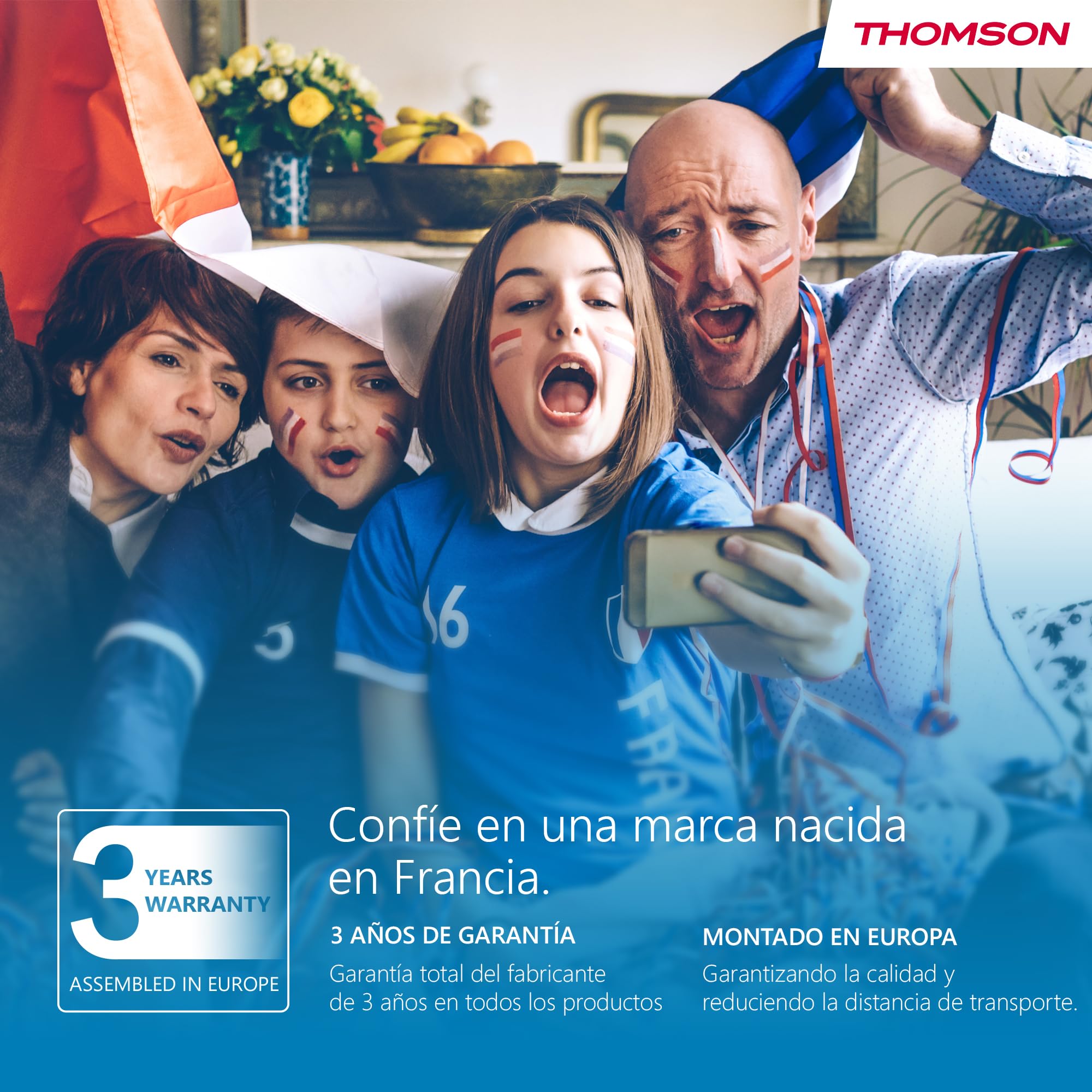 THOMSON TV 24 Pulgadas (60 cm) HD Easy TV, Televisor LED (No Smart), Triple Sintonizador (DVB-T/T2/C/S/S2), Dolby Audio, Modo Hotel, Reproductor Multimedia, Mando Retroiluminado, 3X HDMI, 24HD2S13