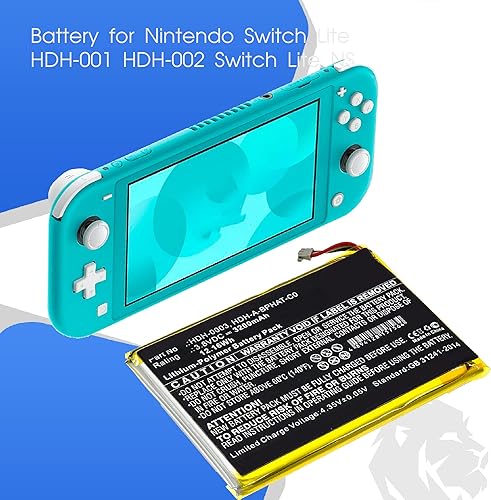 Miniatura 5 de Reemplazo de batería para consola de juegos HDH-001 HDH-002 Switch Lite Switch Lite NS HDH-003 HDH-A-BPHAT-C0 3200mAh 12.16Wh 3.8v Li-Polymer Negro