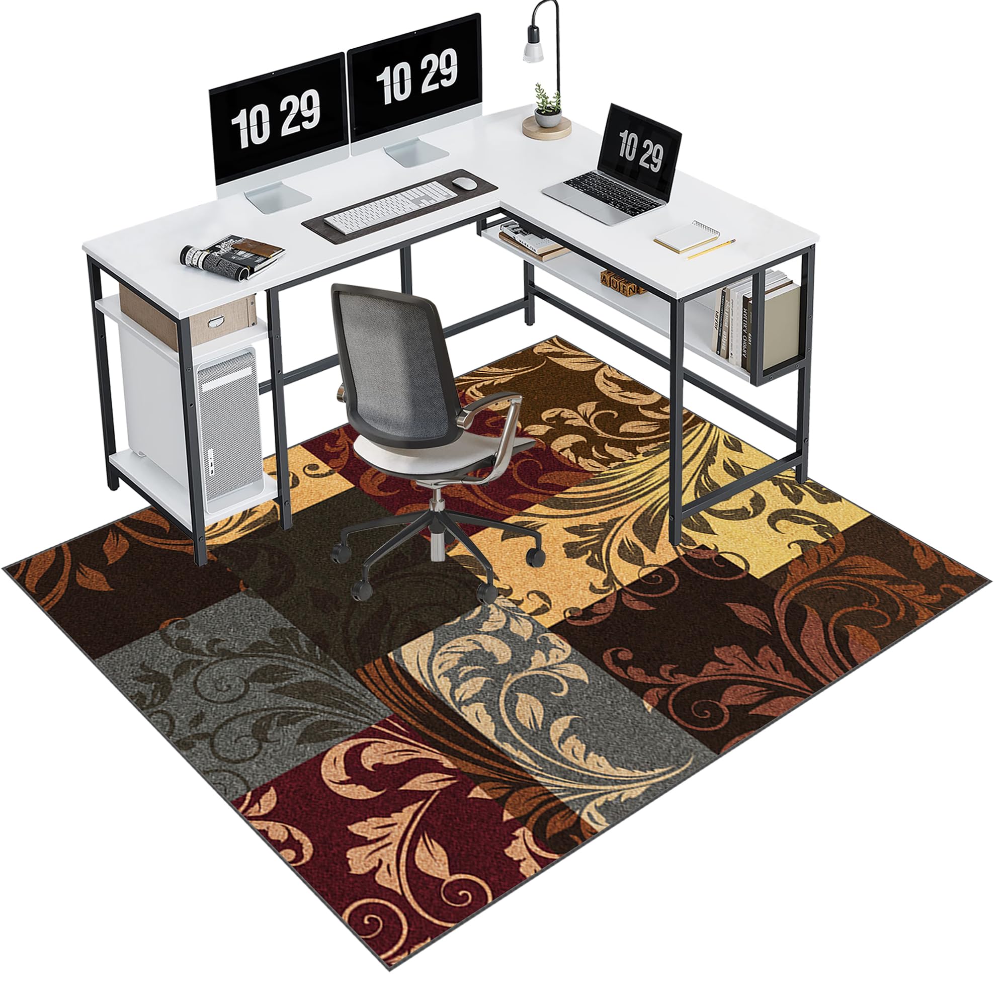 EYKWKB 80 x 120 cm Heavy Duty Office Chair Mat for Hard Floors | Floor Protector for Rolling Chair | Desk Protector Mat | Floor Protection Mat | Gaming Chair Mat for Carpet Floors
