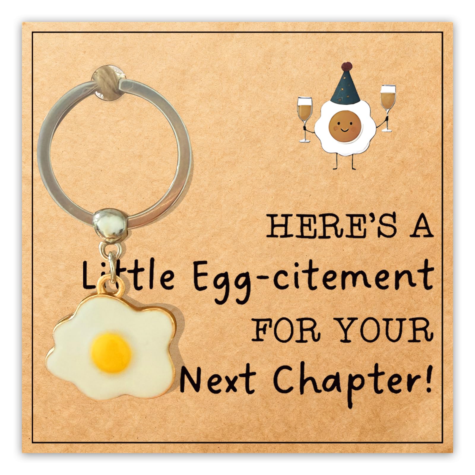 Virelle Little Egg Keychain for Women New Job Gifts Congratulations Good Luck Charms New Beginnings Divorce Gifts for Women Cute Breakup Goodbye for Coworkers Going Away Gift