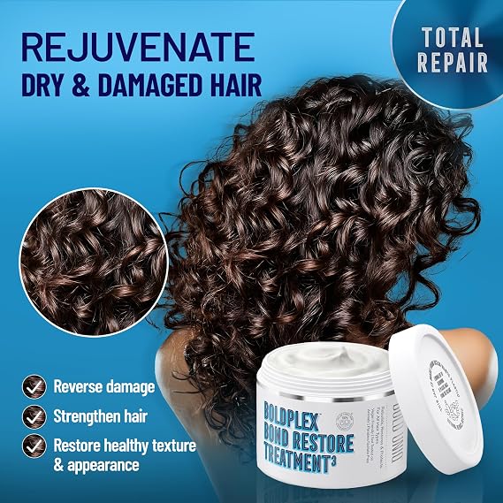 BOLD UNIQ BoldPlex Hair Mask, Deep Conditioning For Dry, Damaged Hair, Mascarilla Para El Cabello, Repairs and Nourishes Curly, Bleached, or Frizzy Hair, Deep Conditioner - 6.76 Fl Oz