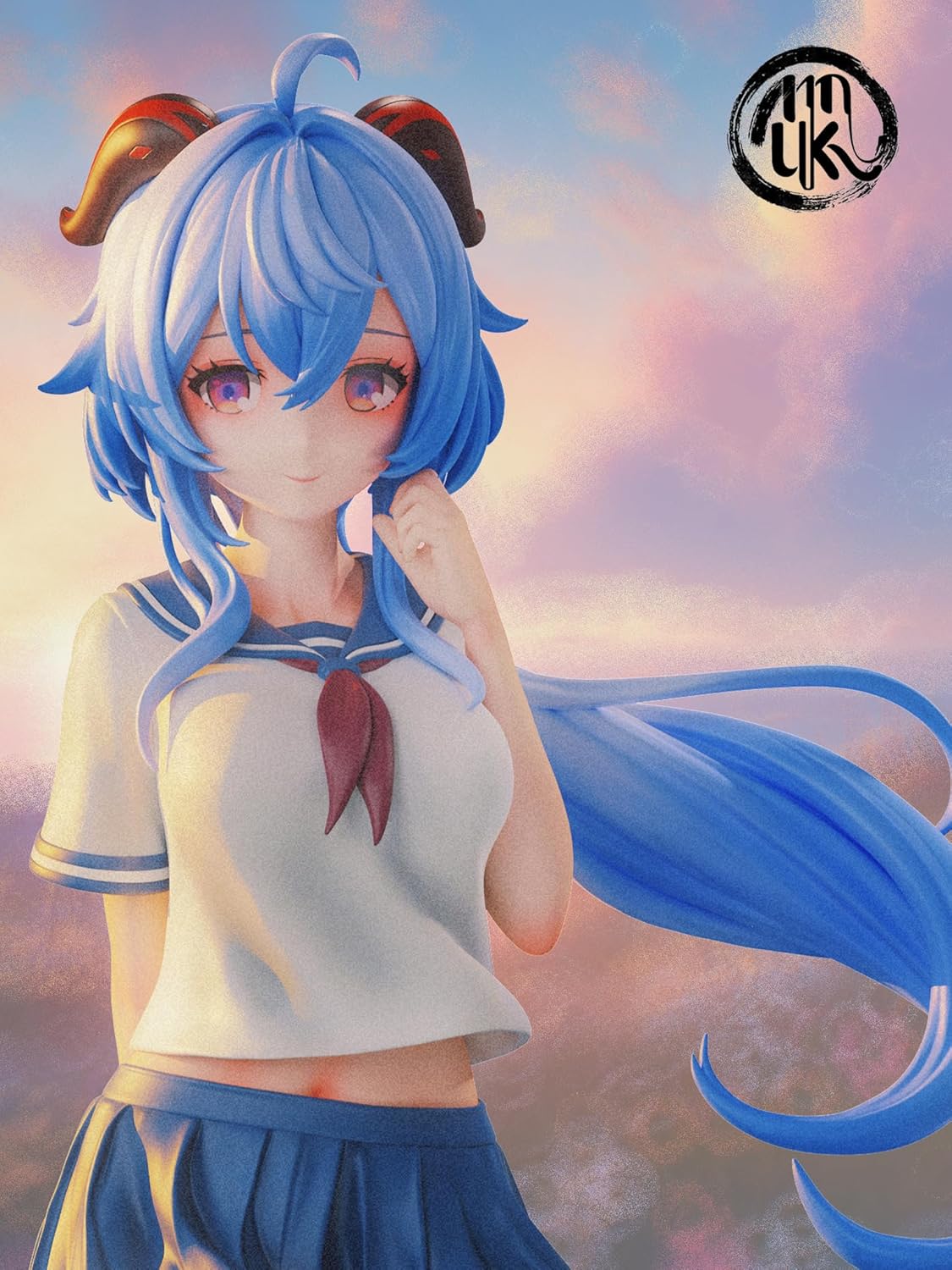 原神 甘雨 かんう フィギュア ガレージキットシーンの台座 Ver.1/1 &