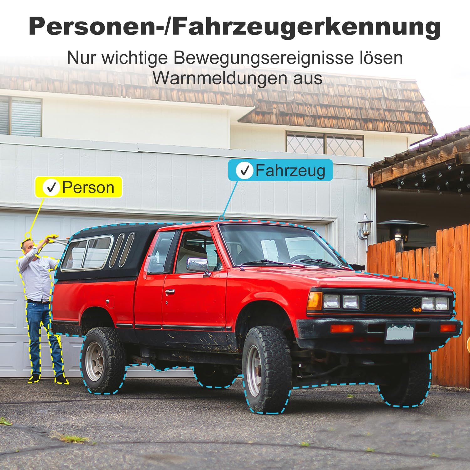 GENBOLT 4K PoE Überwachungskamera Aussen,8MP 2,4&5GHz WLAN Kamera Outdoor