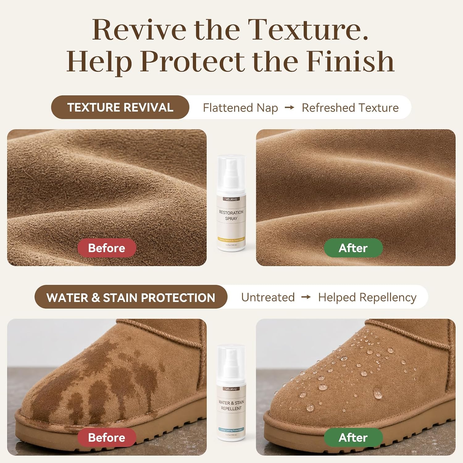 Suede Care Kit - Suede Shoe Cleaner, Protector Spray & Restoration